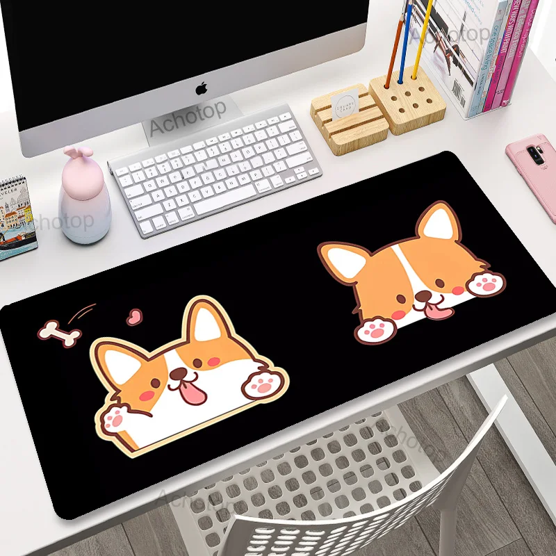 Cute Dog Gaming Mouse Pad PC Gamer Mousepad Computer Keyboard Desk Mat XXL Large Mause Pads 900×400 Mouse Carpet Table Deskpad