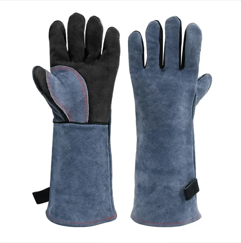 

16'' TIG Welding Gloves Extended Cowhide Leather Welder Gloves Insulated Anti-scalding for Barbecue Fireplace MIG Welder
