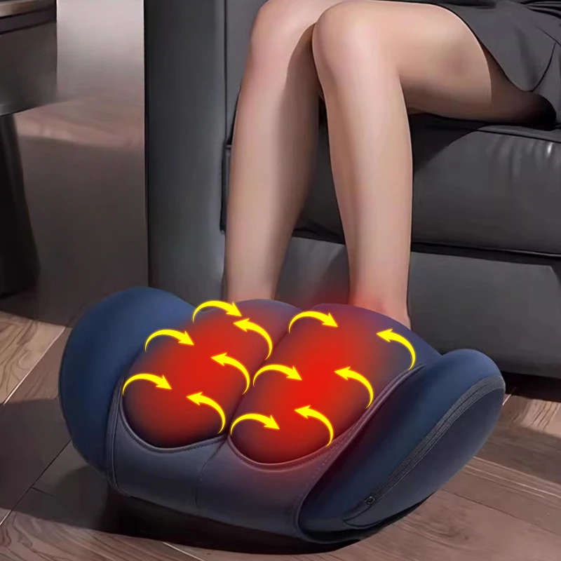 Electric Foot Massager Machine with Heated Deep Tissue Shiatsu Kneading Relax Roller Calf Leg Relieve Stress Care Feet Massage