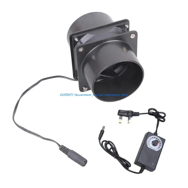 

367D 8cm In Line Air Blower 12V 0.4A Ventilation Blower Ventilation Fan Bilge In Line Marine Bilge Strong Engine Air Blower