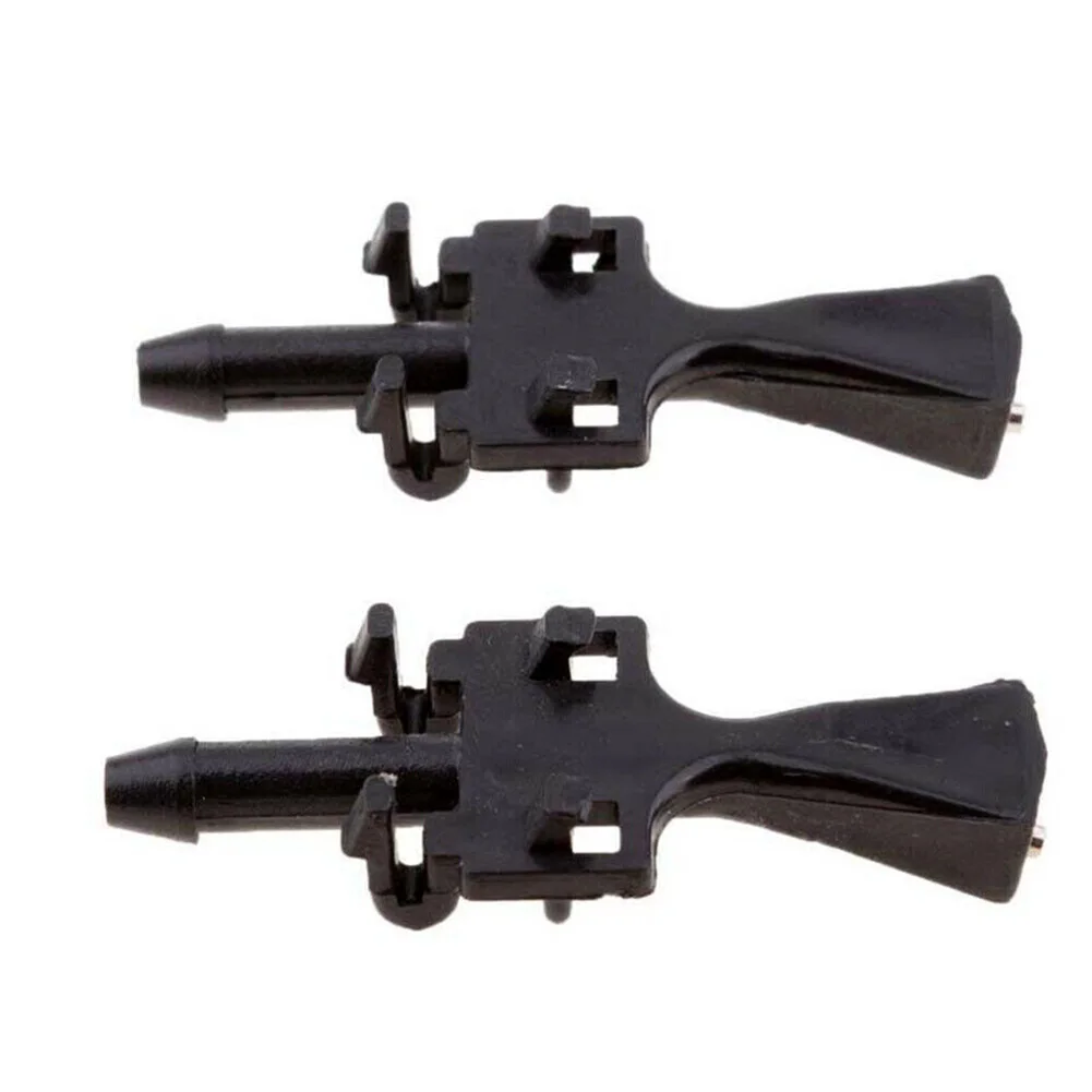 Durable Wiper Washer Jet Nozzle Spray 1451243 93387764 2pcs ABS Plastic Black Front Left Auto Replacement Parts
