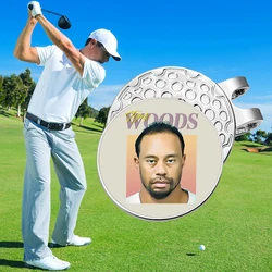 Fashion Golfer Pattern Enamel Magnetic Golf Ball Marker Hat Clip Golf Baseball Cap Clips Decorative Accessories Gift for Friends