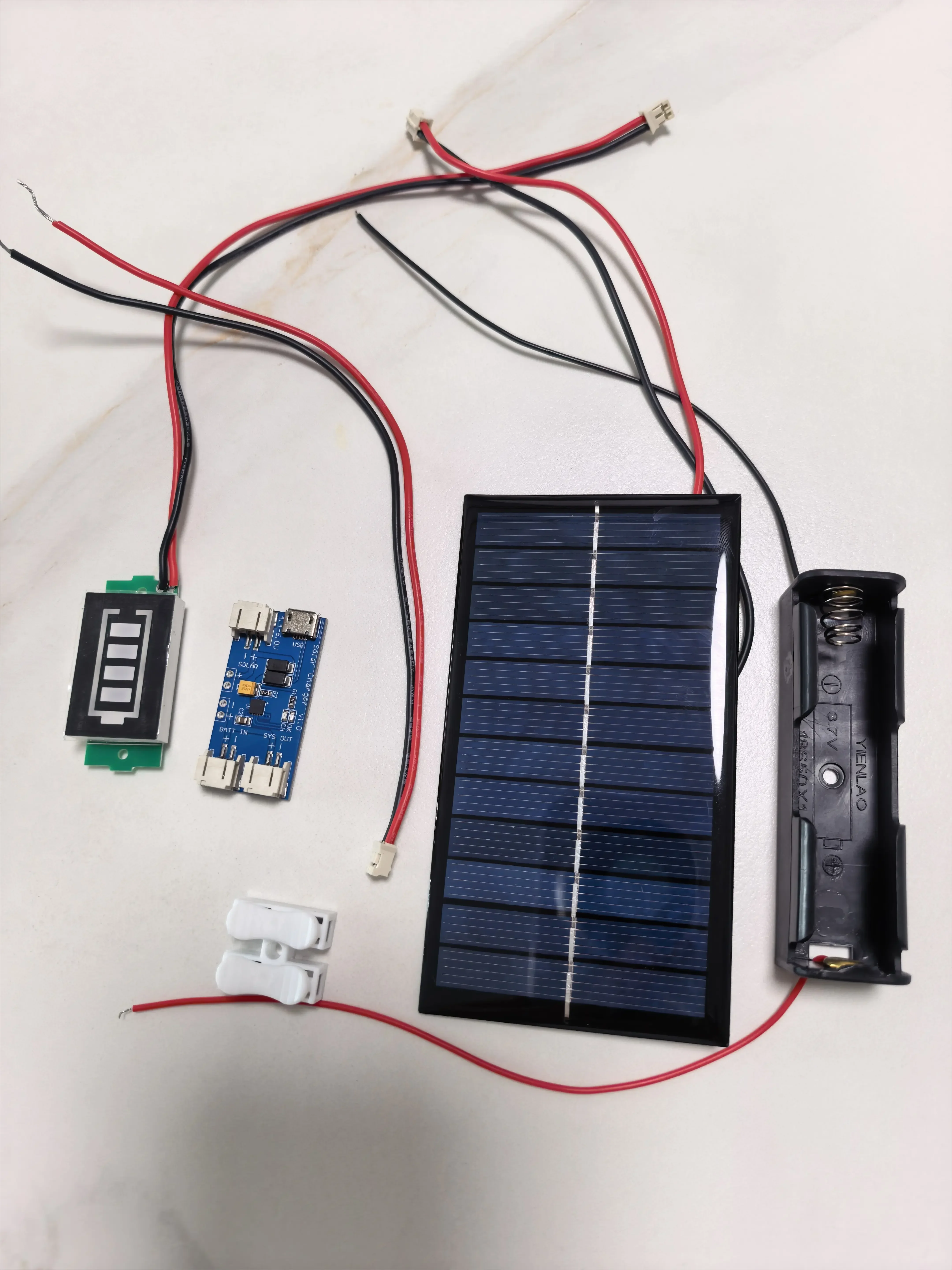 Mini 6V 200MA 1,2W Monokristallines Silizium-Solarpanel mit Solarladegerät CN3065 für 18650-Akku & Handyaufladung – Detail 10