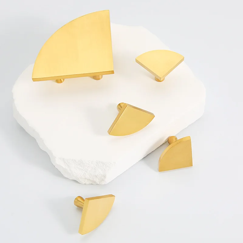 

New Chinese style wardrobe handle, geometric semi-circular handle, playful fan-shaped furniture, wardrobe drawer handle