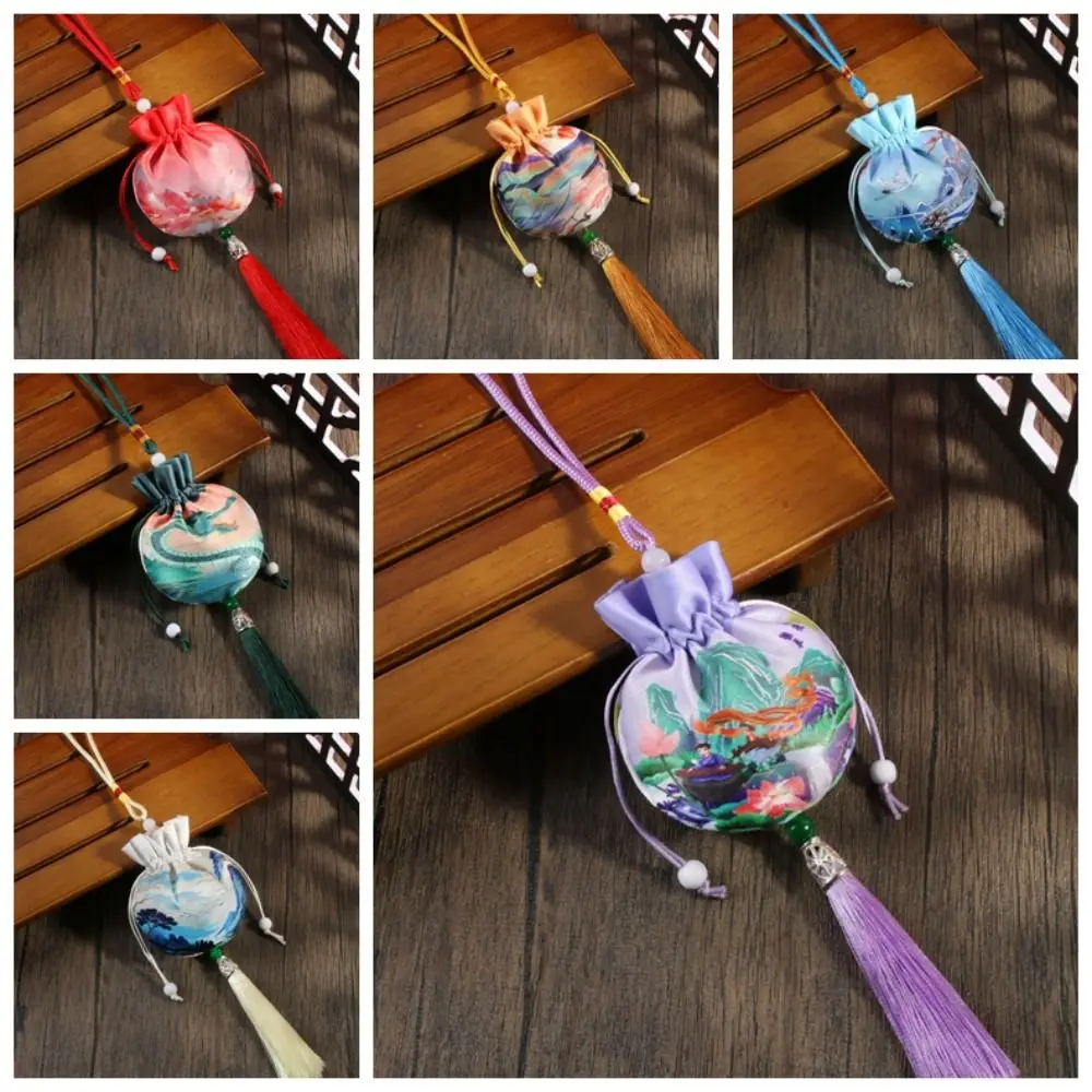 Фестивальная сумка «Лодка-дракон», саше с изображением в стиле ретро, ретро-узор, упаковка для ювелирных изделий, сумка для хранения ювелирных изделий, маленькая парчовая сумка