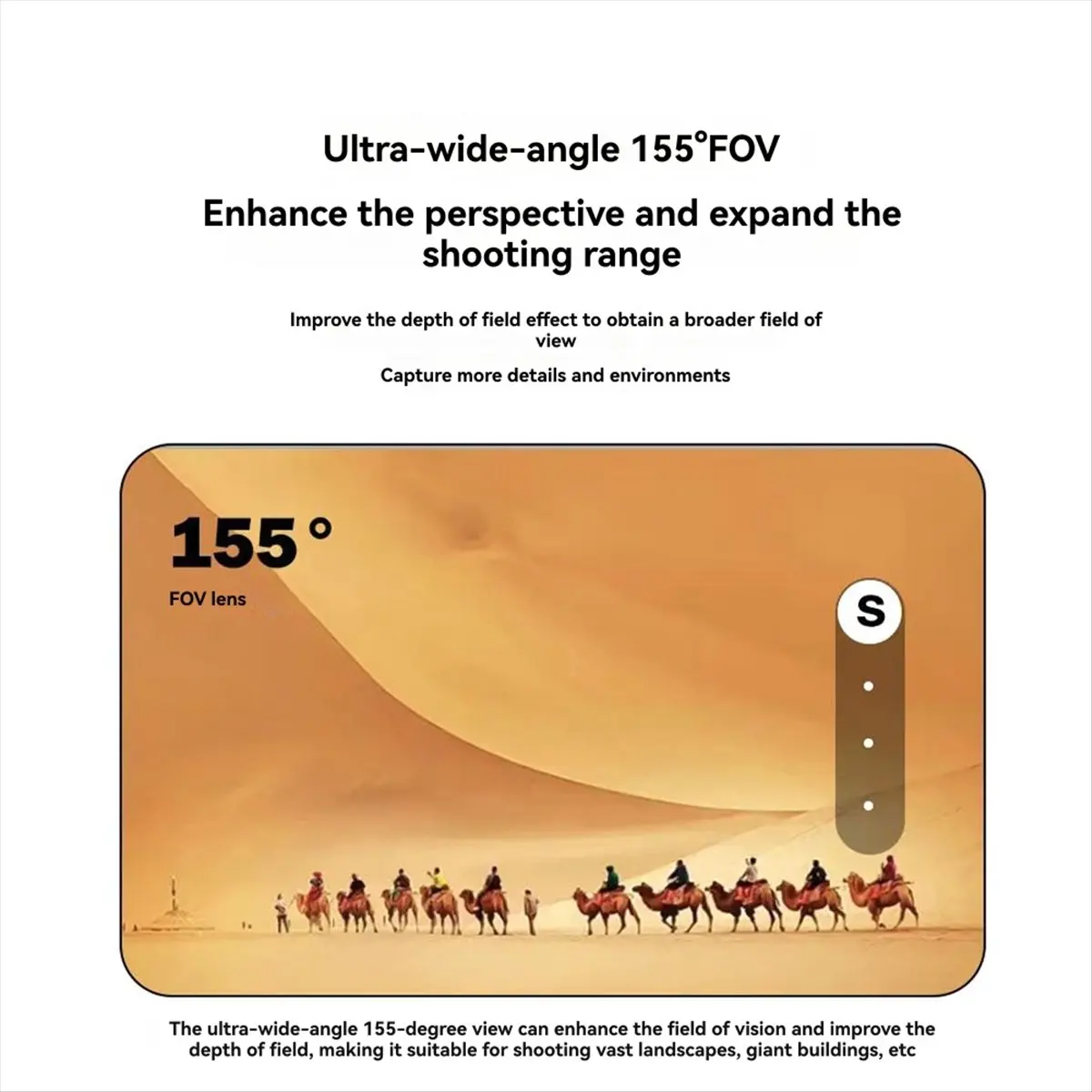 

A40I Max Lens Mod Широкоугольный объектив для камеры 12, 11, 10, 9, 5 м, водонепроницаемый, с защитой от сотрясений, 155 ° Широкоугольный объектив