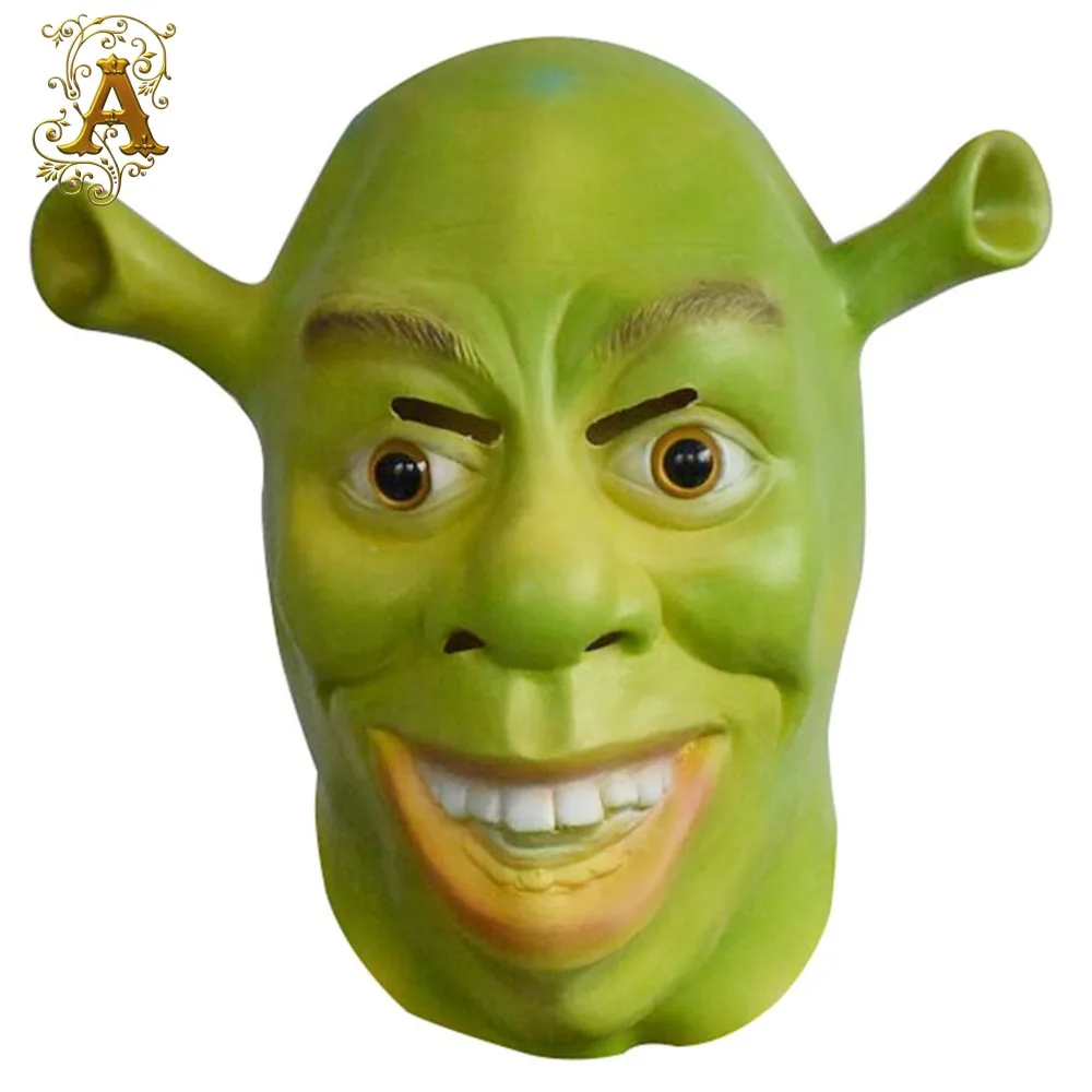

Anime Slime Face Shield Children's Day Masquerade Cosplay Mask Interesting Funny Green Latex Full Head Covering