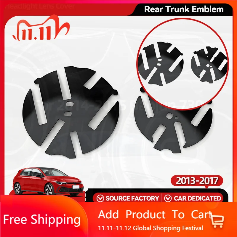 Для VW VOLKSWAGEN 2026 Новинка: Заменяемый значок для VW Golf MK7 GTI GTD R Rline 2013-2017, 138 мм, логотип на переднюю решетку + 110 мм