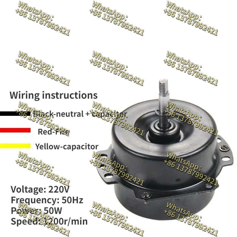 220v 50w 1200 rpm ventilation fan motor exhaust   pure copper wire double bearing for 6 8 10 12 inch