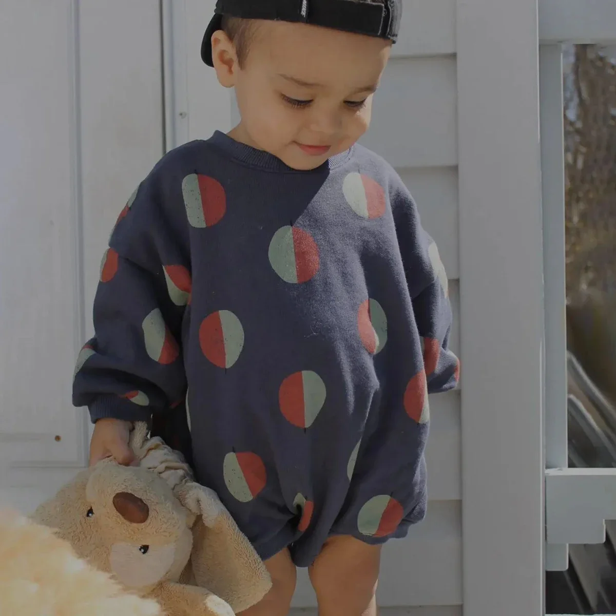Baby Jungen Mädchen Sportanzug Kinderkleidung Sets Ballon-Print Sweatshirt + Hose Kinderanzug Set Lässige Baumwolle Frühling Herbst – Detail 10