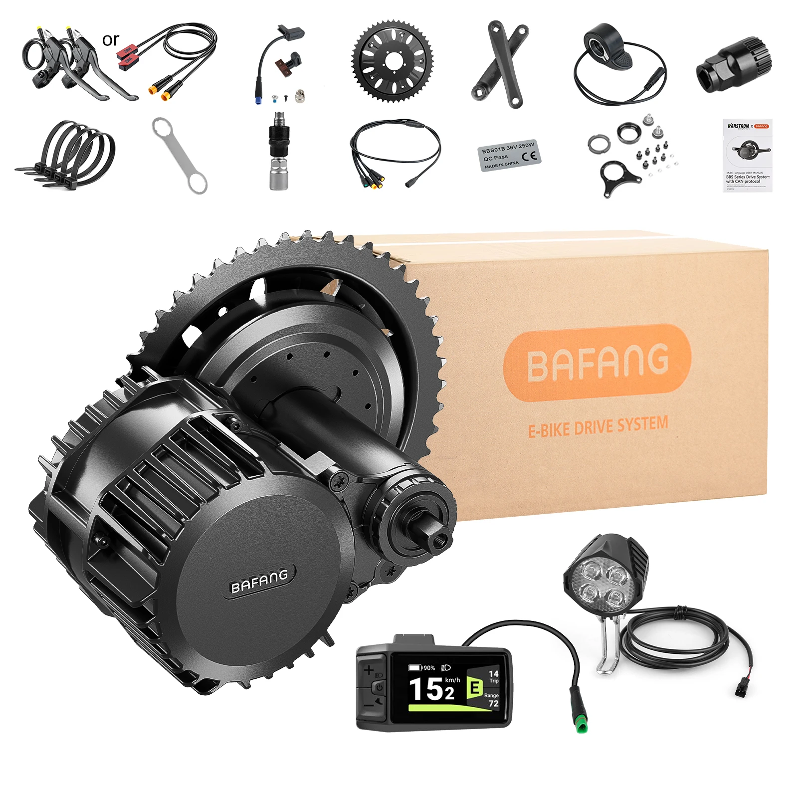 [Livraison en 3 jours] moteur Bafang 250W 350W 500W 750W 1000W Kit moteur 36V 48V 52V Kits de Conversion de vélo électrique à entraînement central