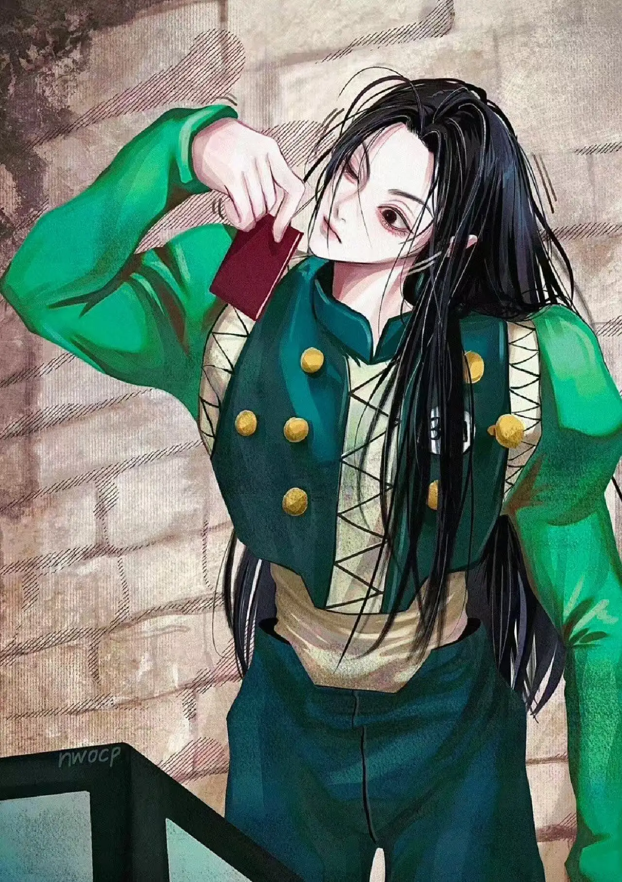 

Cosplay costume Hunter x Hunter Illumi Zoldyck anime performance costume with bells suitable for Halloween and Christmas