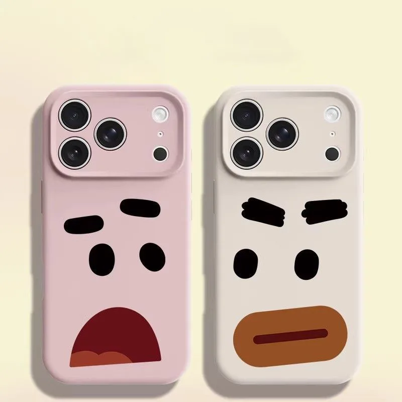 

Suitable for IPhone Cute Cartoon Face Liquid Silicone MagSafe Magnetic Phone Case Soft Shockproof Protective Cover Gift for Girl