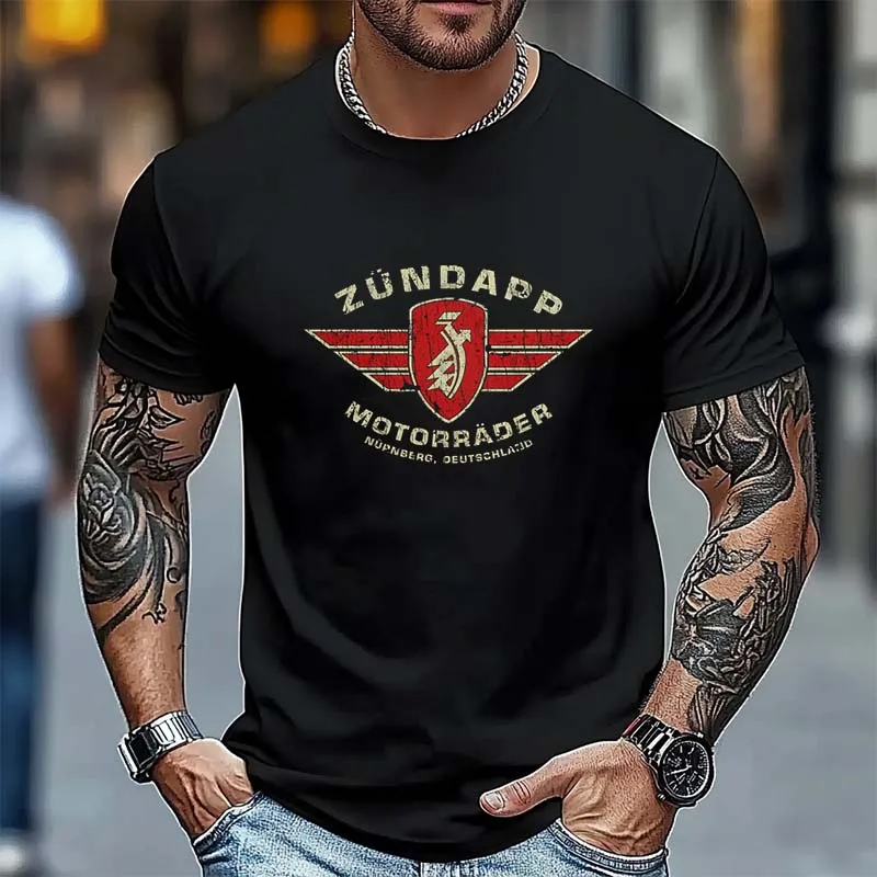 

Zündapp Classic Motorcycle Street T-Shirt 100% Cotton O-Neck Summer Short Sleeve Casual Mens Tshirt Tops