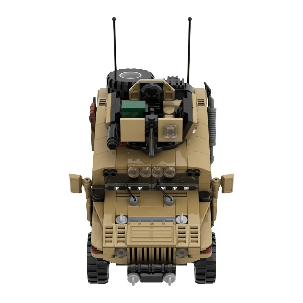 Gobricks MOC 클래식 군사 hummveeeds 자동차 빌딩 블록 모델 군사화 오프로드 차량 벽돌 장난감 어린이 선물