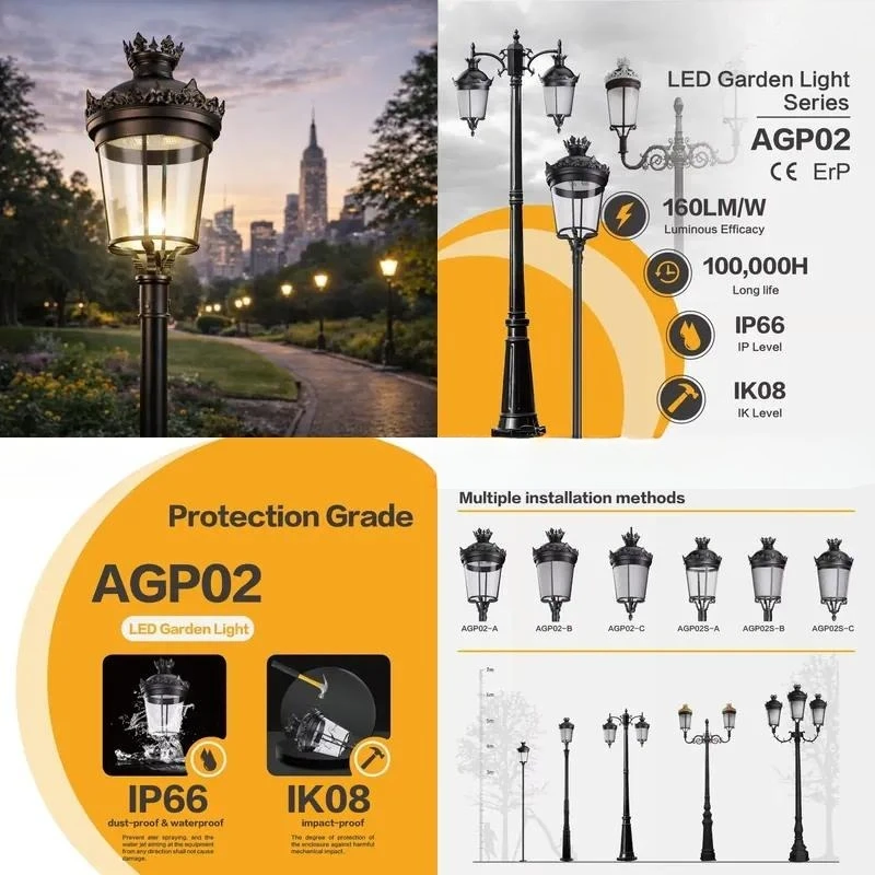 for  Walkway Light Post  30cm 60cm Low Driveway  IP65  Aluminum LED Garden  Outdoor
