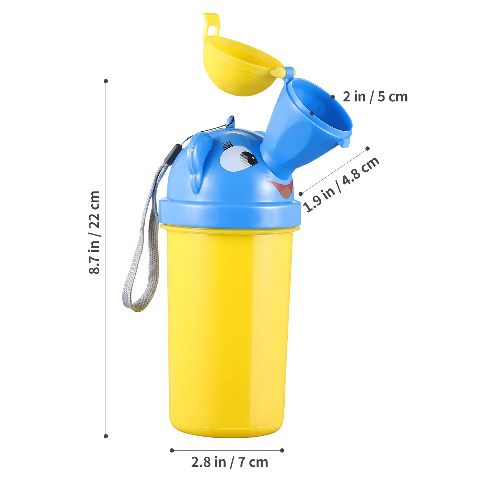 Coche para niños, urinario para orina de bebé, botella para niños pequeños, orinal portátil de emergencia para niños, amarillo