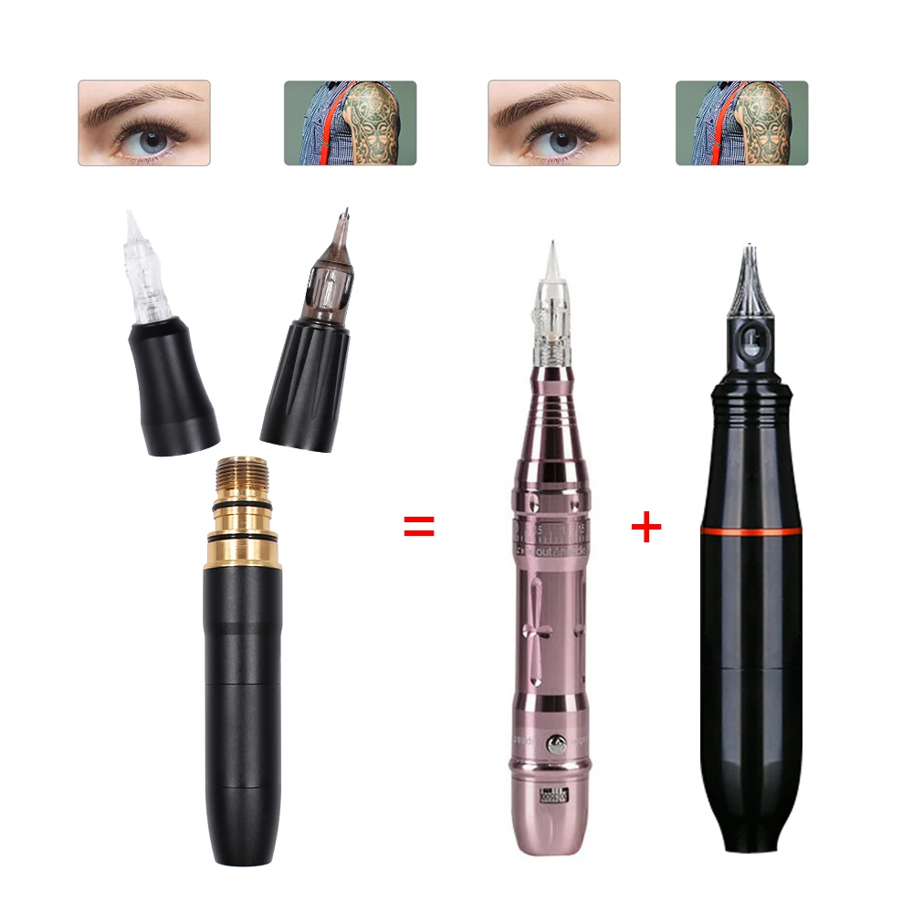 Permanent Makeup Machine Sets Dual Use Rotary Tattoo Machine Pen Tattoo Kits for Cheap Eyebrow Machine with 2 head P300