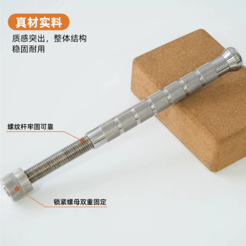 Stainless Steel Adjustable Bar Bell Wrist Strength Forearm Trainer Combat Core Fitness Equipment