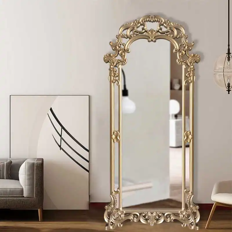 

4I French full-length mirror European full-length mirror Floor Wall Hallway wall Customized fitting mirror