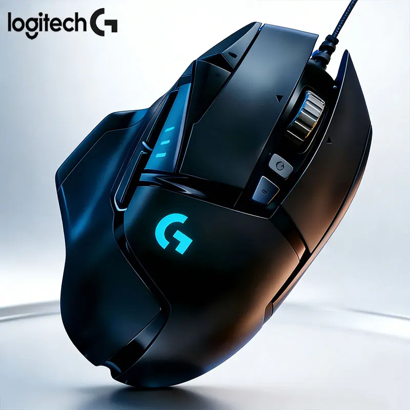 

Оригинальная проводная мышь Logitech G502 HERO, черная, 11 программируемых кнопок, с регулируемым весом.