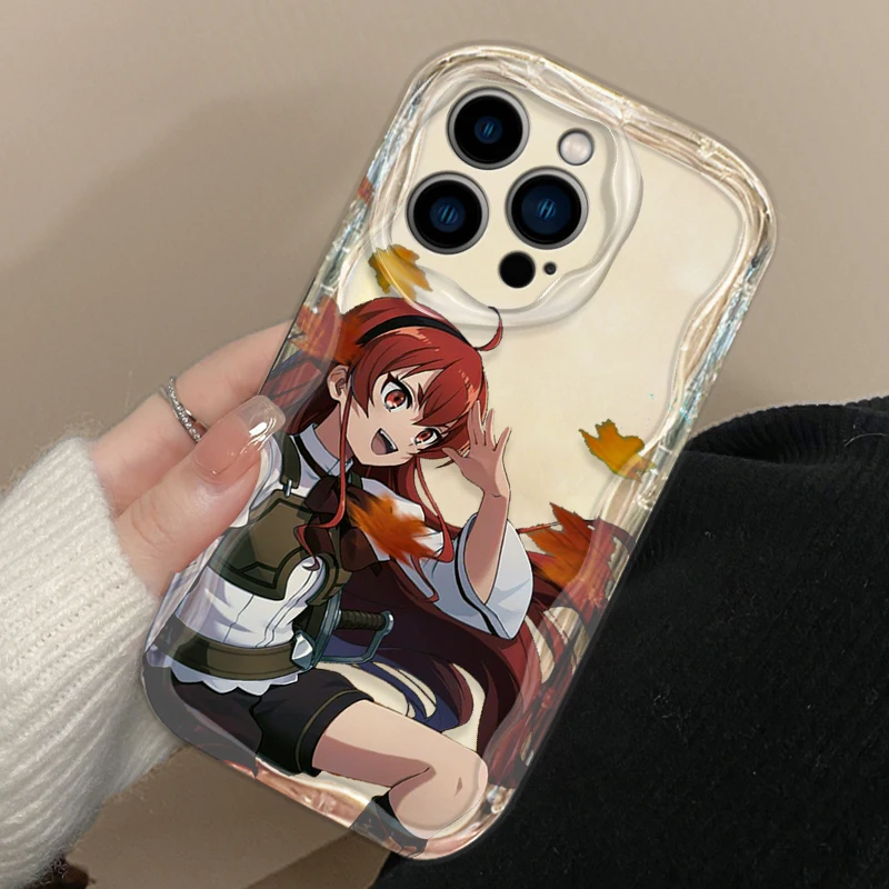 Anime Mushoku Tensei Cover For Apple iPhone 15 14 13 12 11 Pro X XR XS Max Plus 8 7 Plus SE Wave Oil Phone Case