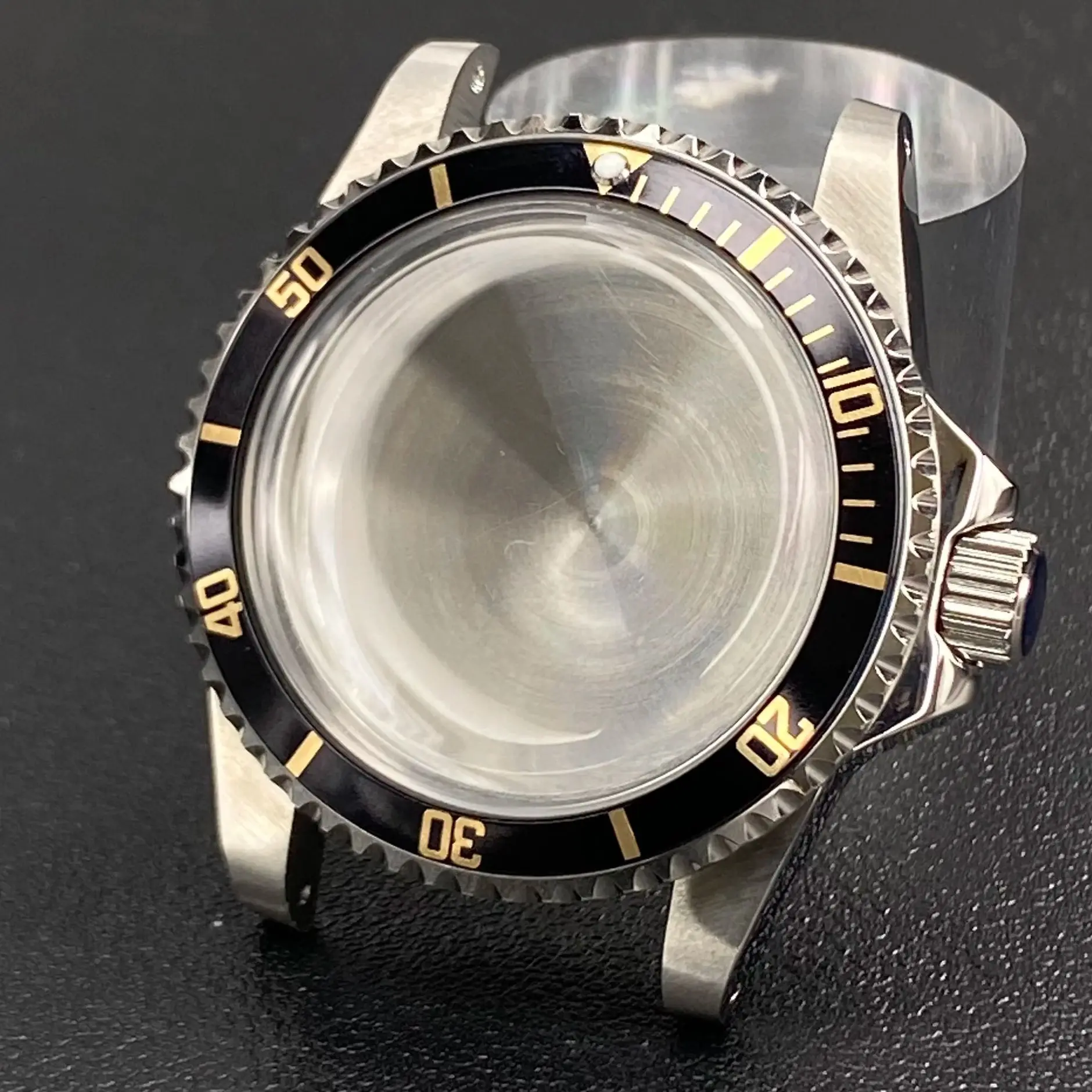 39,5 mm NH35Convex Mirror Vintage Case Dome Acrylic Crystal z aluminiową ramką do akcesoriów do ruchu SeikoNH35/NH36 Retro sub