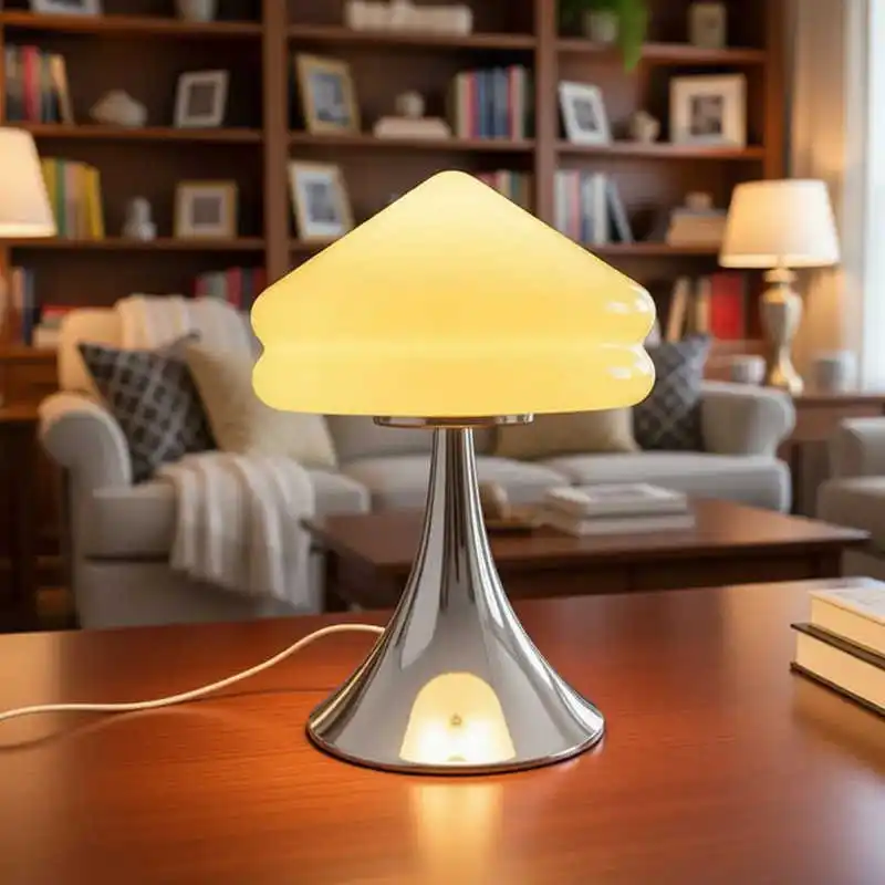 مصباح برجر مدبب - حرفة زجاجية فنية، إضاءة ديكور غرفة الدراسة، مساحة معيشة معاصرة، قطعة أجواء مريحة