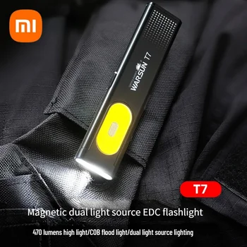 Xiaomi Warsun سلسلة مفاتيح LED مصباح يدوي USB قابلة للشحن 800Lm المحمولة مصباح شعلة صغير جيب فانوس الفيضانات دراجة خارجية مصباح