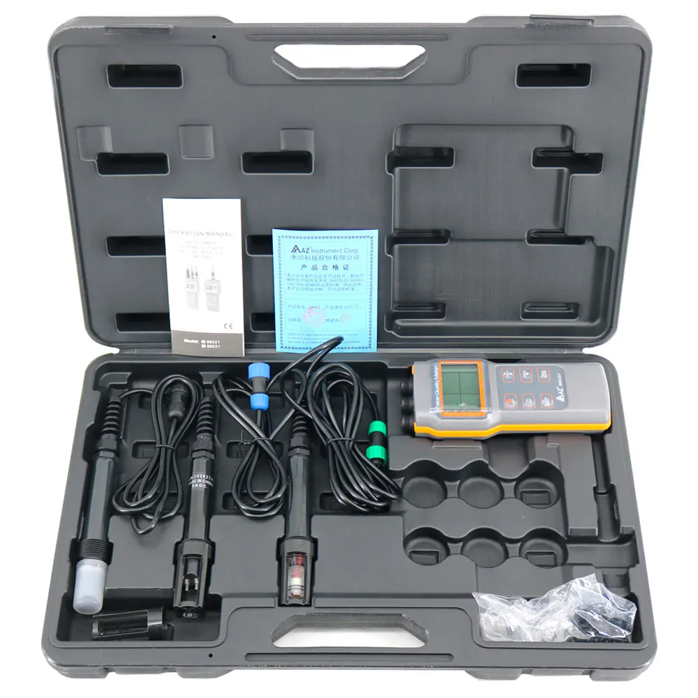 AZ Multifunctional Water Quality Tester COMBO PH Meter Conductivity Salinity Dissolved Oxygen Meter Water Analyzer 86031