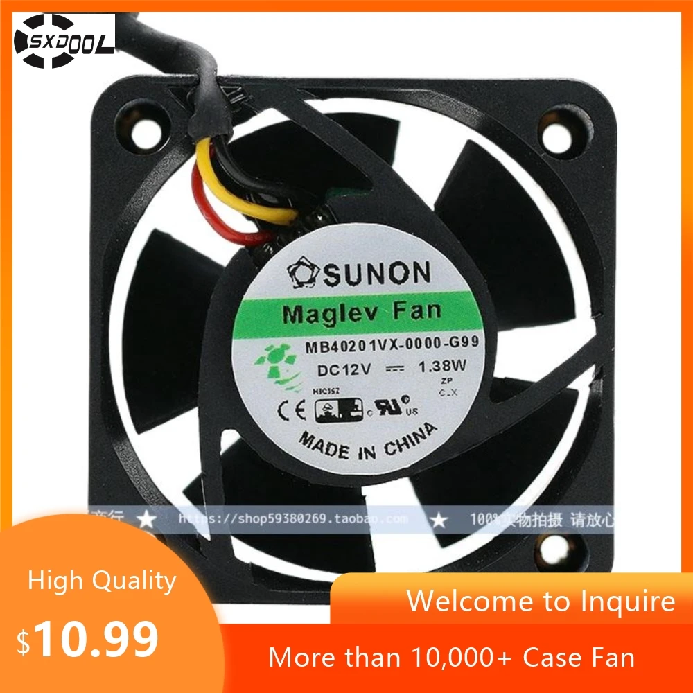 

Для Sunon In Quasi-MB40201VX-0000-G99 12 В 1,38 Вт 4020 4 см магнитный охлаждающий вентилятор