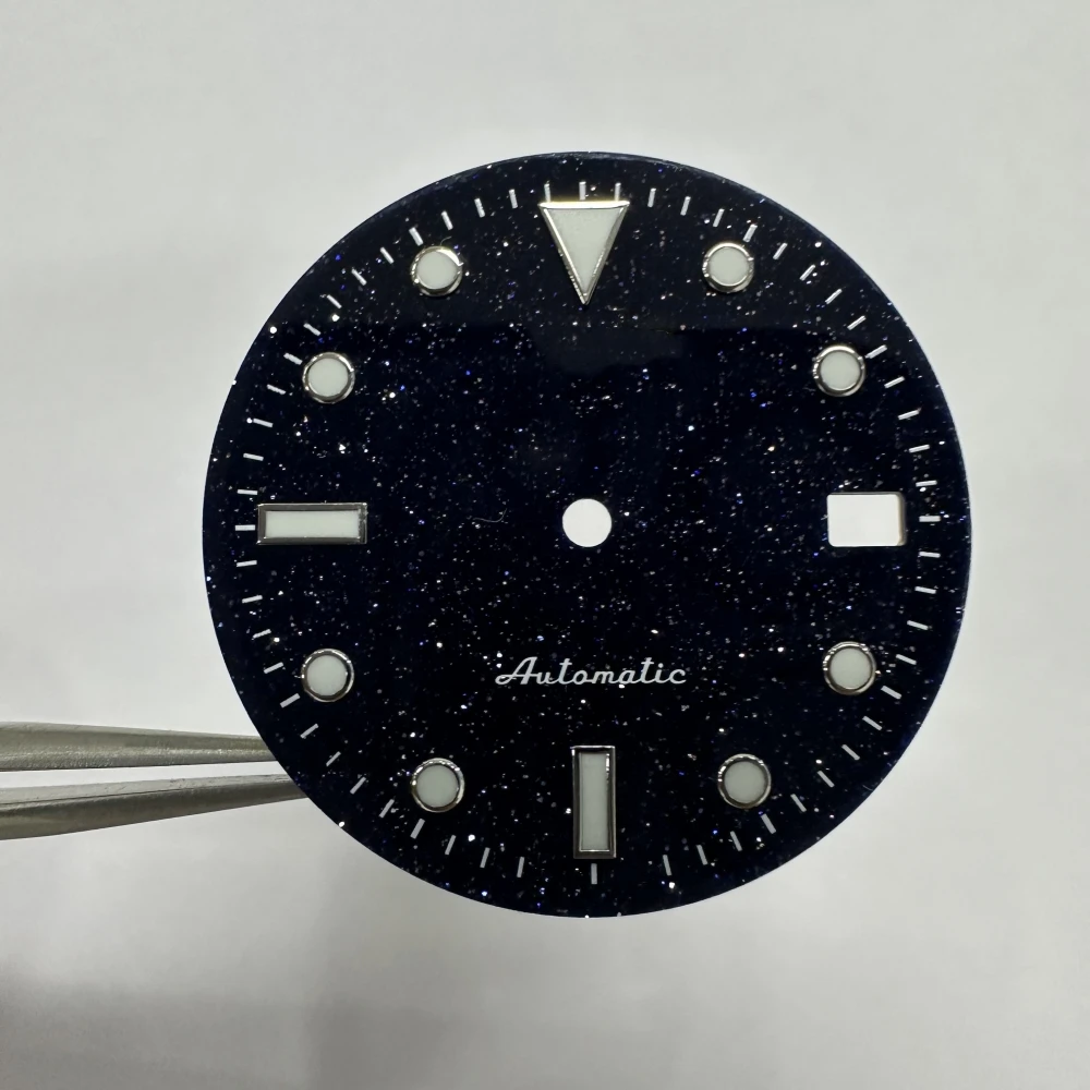 Watch Repair Parts 28.5MM Calendar Stone Watch Luminous Dial for NH35/NH36 Automatic Movement Accessories Personalization tools