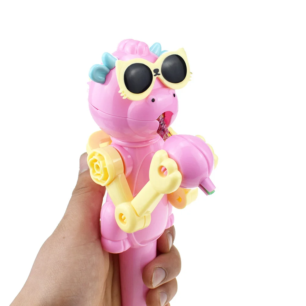 Gift Lollipop Robot Stand Nativity Toys for Kids Suckered Pink Creative Dinosaur Holder Candy Storage Food Child