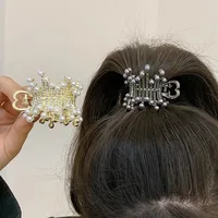 Pince à cheveux irrégulière en métal pour femmes, biscuits brillants, queue de cheval haute, épingles à cheveux requin pour filles, accessoires pour cheveux, vêtements de sauna, mode 2
