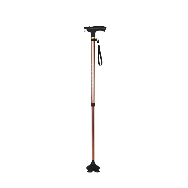 Wholesale aluminum alloy crutches with non-slip rubber tip for the elderly outdoor activities canes hiking plastic handle