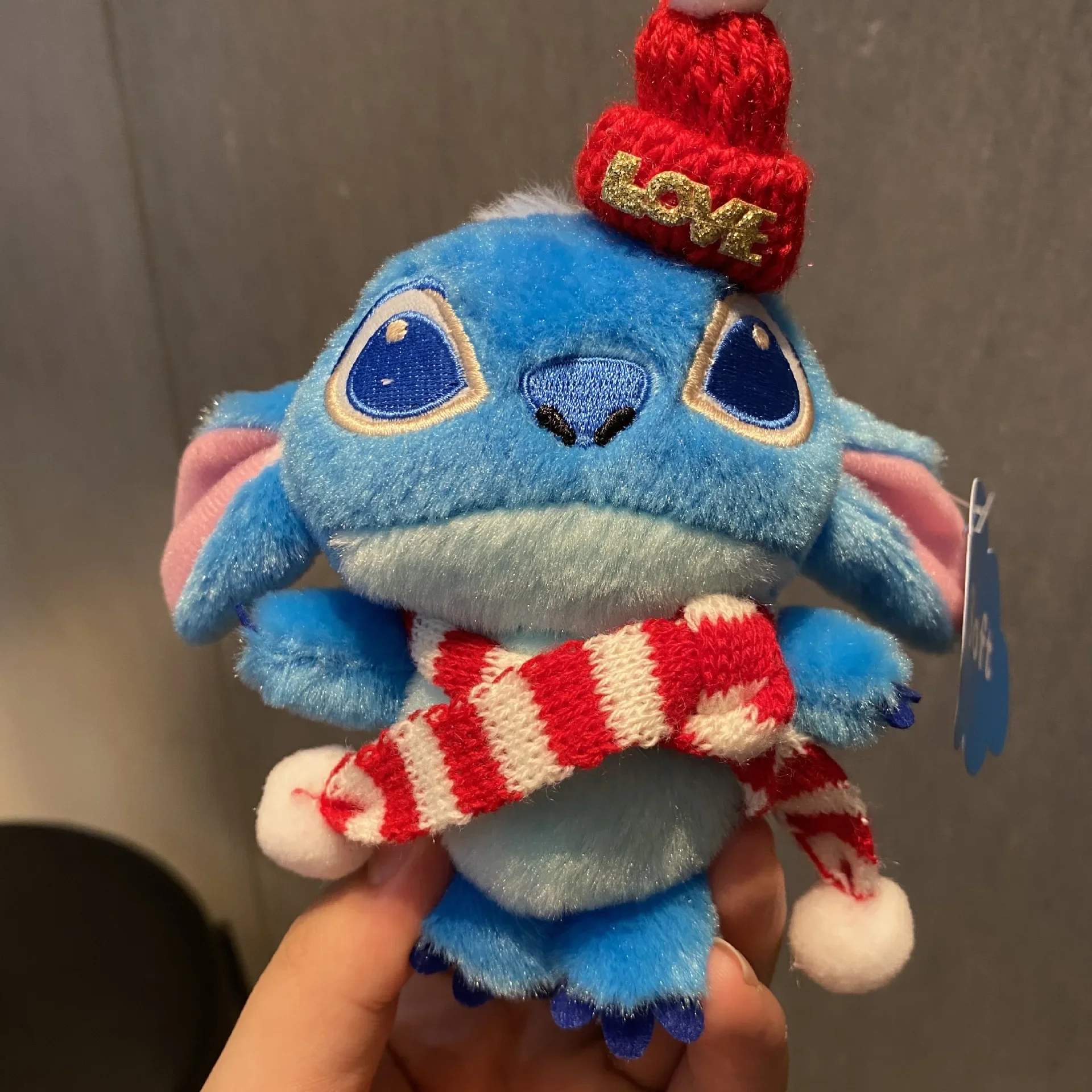 Anime Disney szalik Stitch pluszowy brelok Anime plecak wisiorek lalka nadziewane Peluches zabawki prezent na boże narodzenie dla dzieci