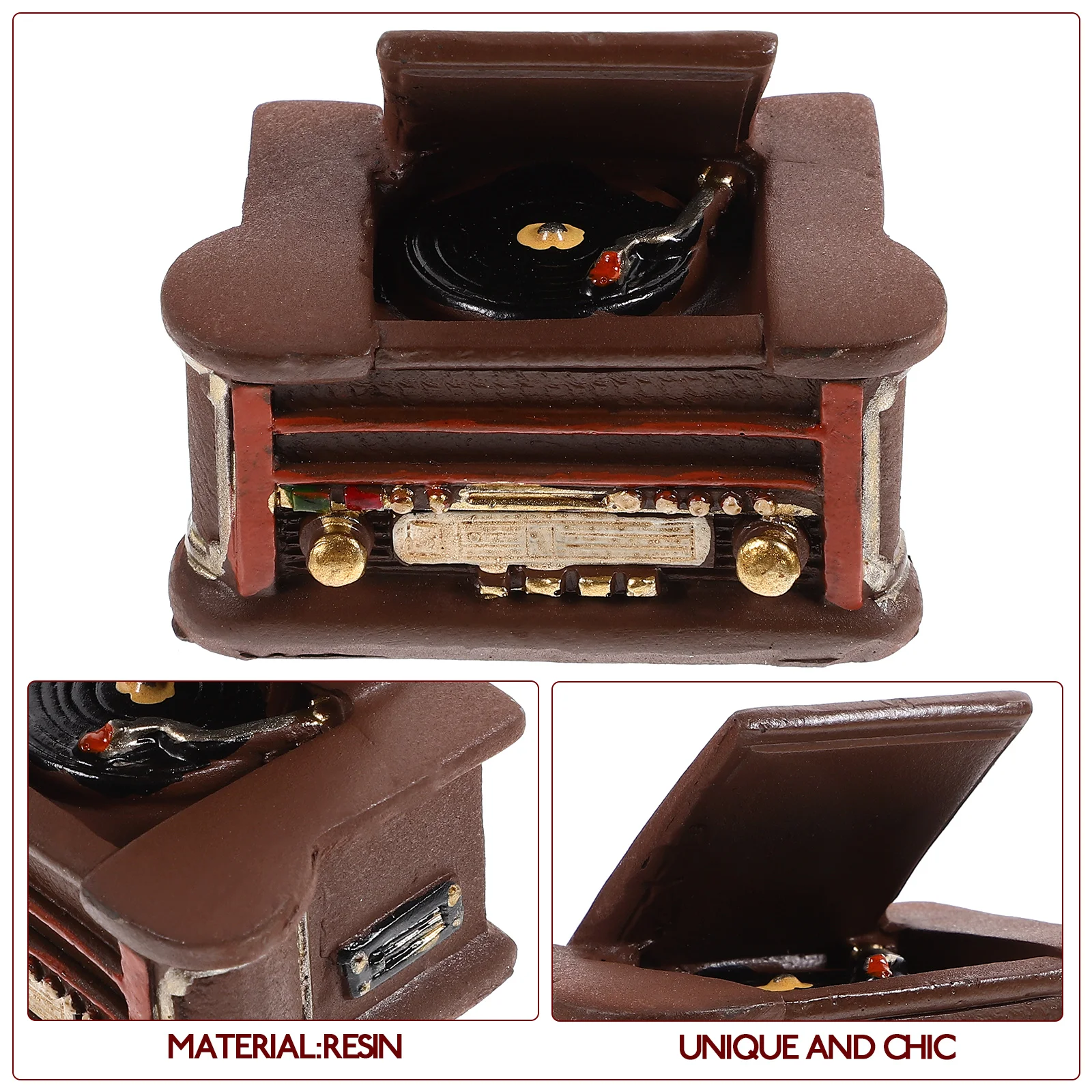 Accessories for Mini Gramophone House Ornament Miniature Home Appliances Furniture Resin Crafts Record Player Accessory