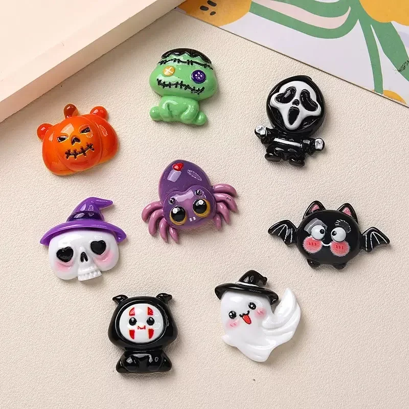 8 Stück Kawaii Halloween Kühlschrankmagnet Mini süßer Kürbis lustige Totenköpfe Fledermäuse Party Geschenke Kühlschrank magnetische Aufkleber