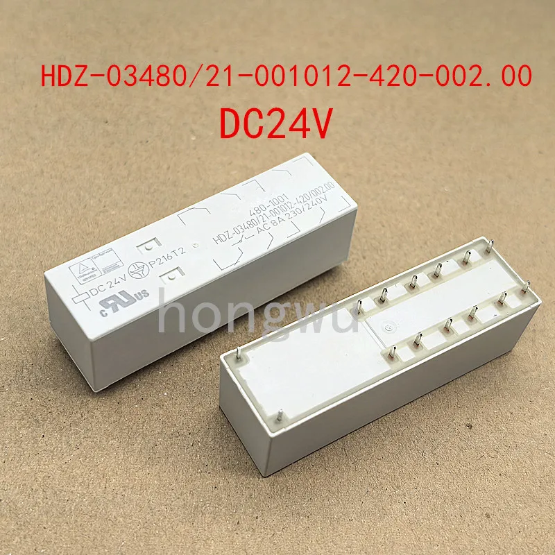 

100% Original New 1PCS HDZ-03480/21-001012-420-002.00 DC24V relay 8A 14pins