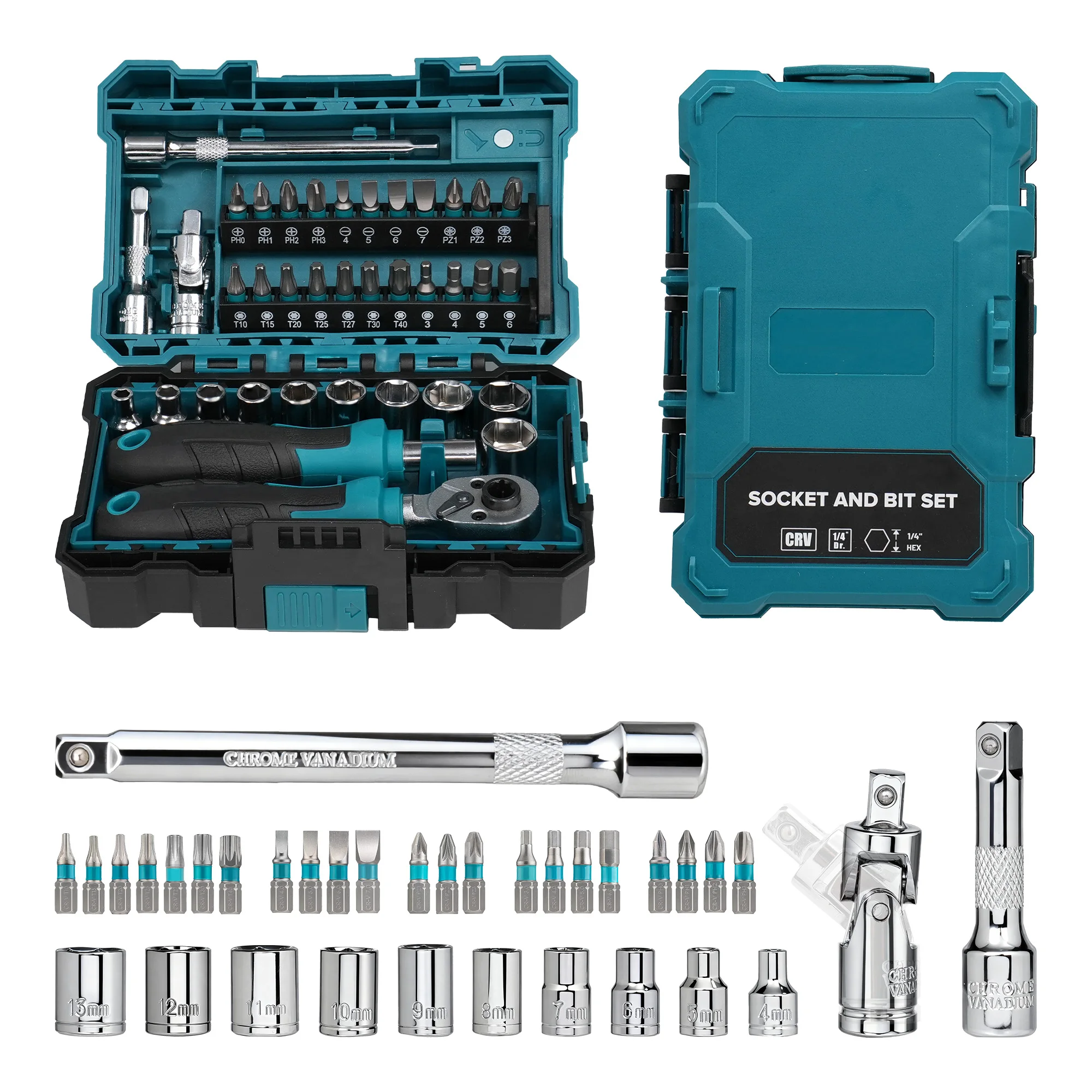 37PCS 1/4