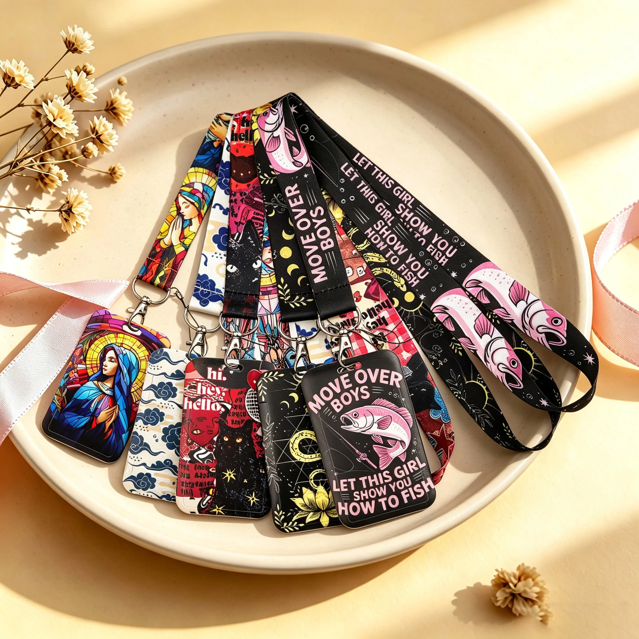 Lanyard Badge Holder - Baskılı ve boyuna takılabilen kordonlu, kimlik