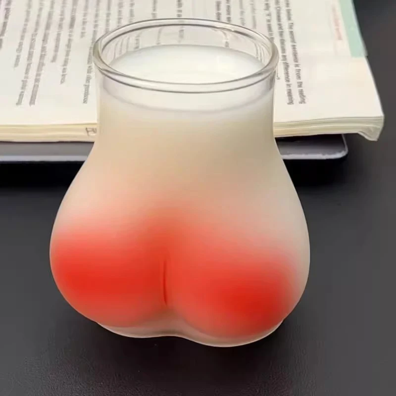 Creative Butt Shaped Mug Funny Butt Coffee Mug Thick Clear Borosilicate Glass Women Body Ass Cup Milk Water Mug For Adults Gift