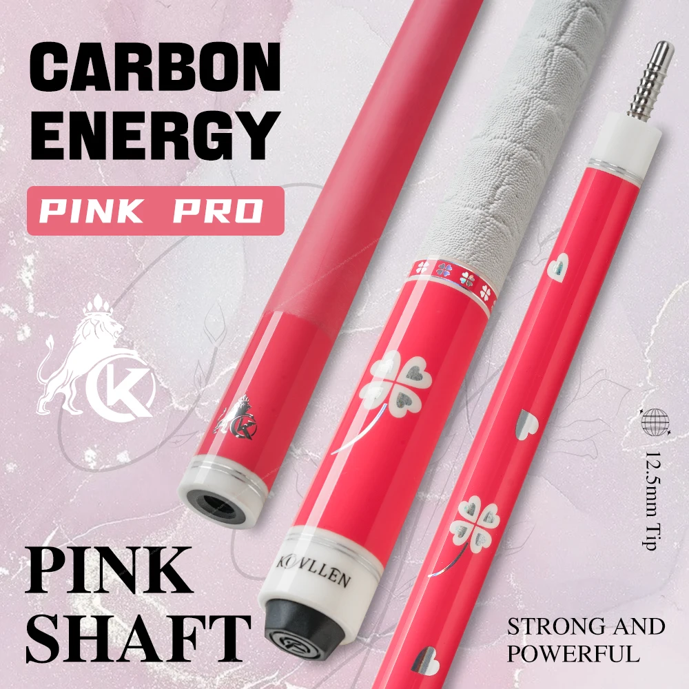 

KONLLEN Pink CUE с карбоновым волокном для кия с низким дефектом для бильярдных кий