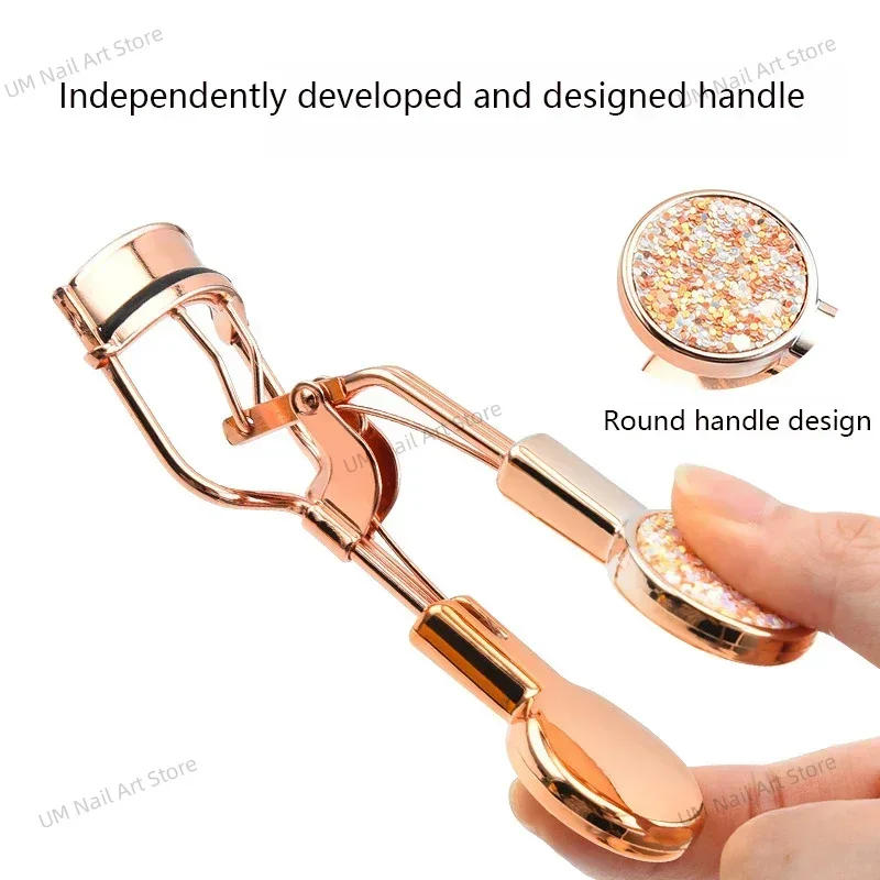 Portable Round Handle Eyelash Curler False Eyelash Curling Aid Beauty Makeup Tool Exquisite Eyelash Curler Makeup Tools