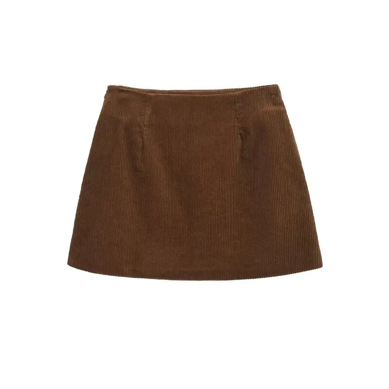 

High Waist Corduroy Skirt Versatile Faionable Women's Design Autumn Winter New Arrival Ladies Premium Clothing