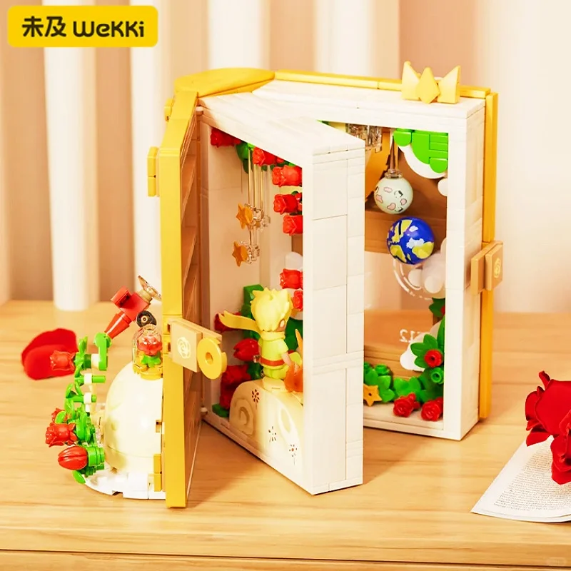 Wekki – blocs de construction de conte de fées du petit Prince, jouets d'assemblage de livres 3D, Puzzle créatif pour enfants, modèle d'épissure, cadeau exquis