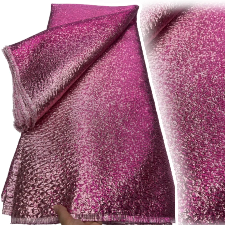 

5 ярдов новейшие нигерийские парчовые кружевные дамасские кружевные ткани 2025 Высокое качество французского африканского жаккарда для женщин вечерние платья TP1475