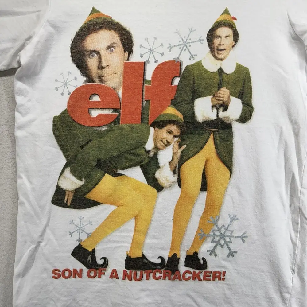 Vintage Elf Film Grafik T-Shirt Buddy Son Of A Nutcracker weiß extra klein-