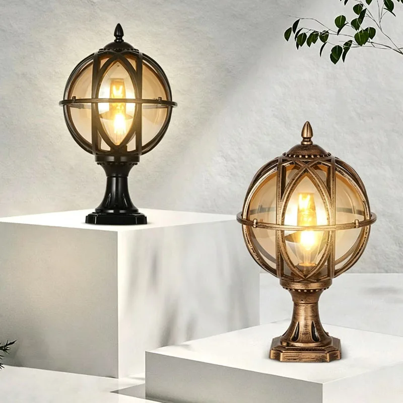 Nordic Outdoor Capital Lights Park Villa Door Waterproof Capital Lamp Courtyard Garden Fence Corridor Decorative Light Fixtures
