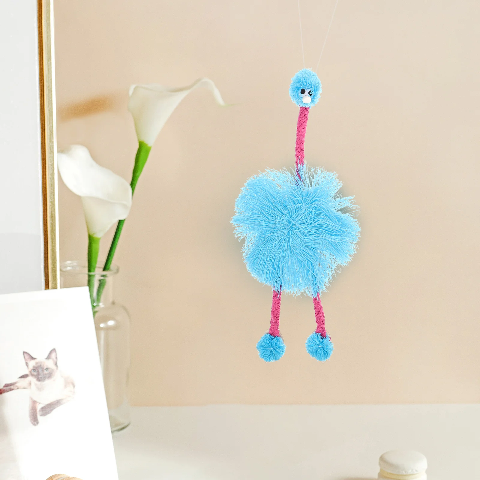 Ostrich Puppet Funny Figure Craft Ostriches Animals Marionette Marionettes Wooden Plush Child Children’s